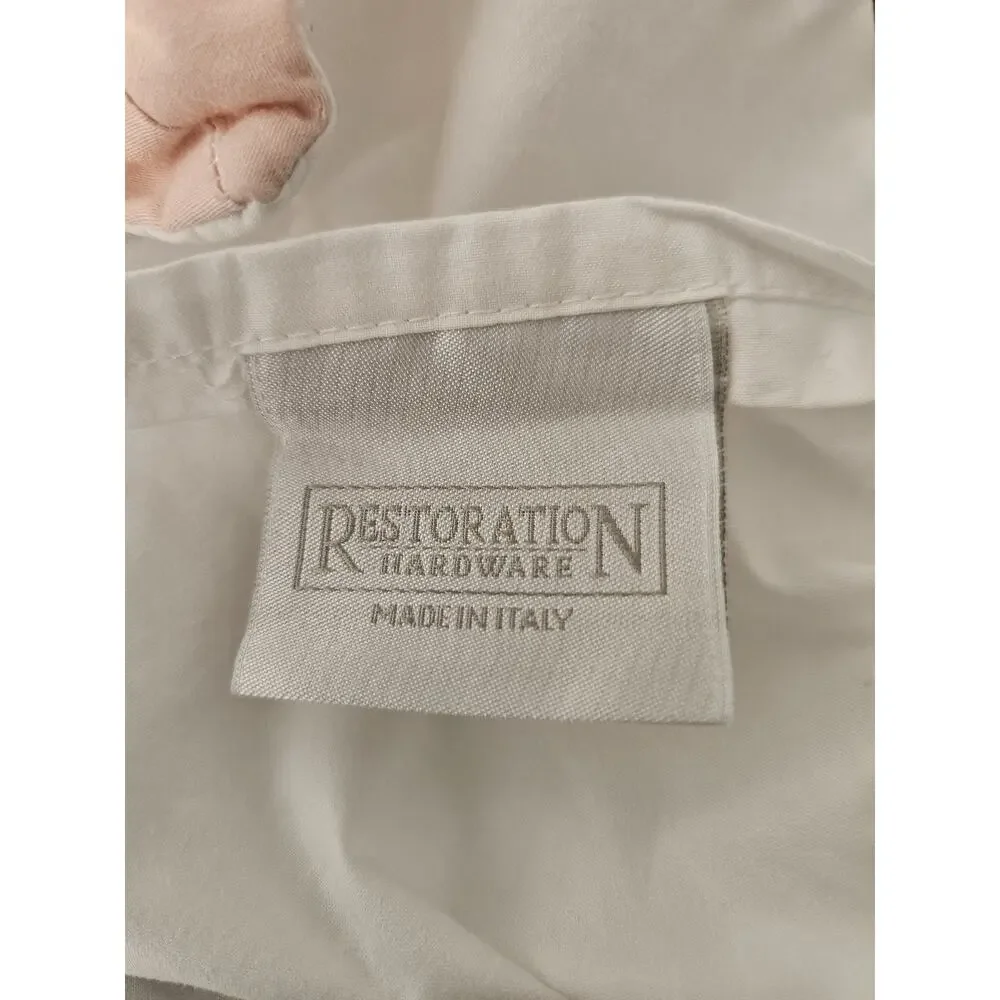Restoration Hardware pink brown white EURO SHAM, single